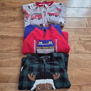 The Children’s Place Boy’s Fleece Sleeper Lot – Size 12–18 Months (Set of 3)